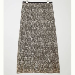 Anthropologie Maeve Anina Shimmer Midi Skirt